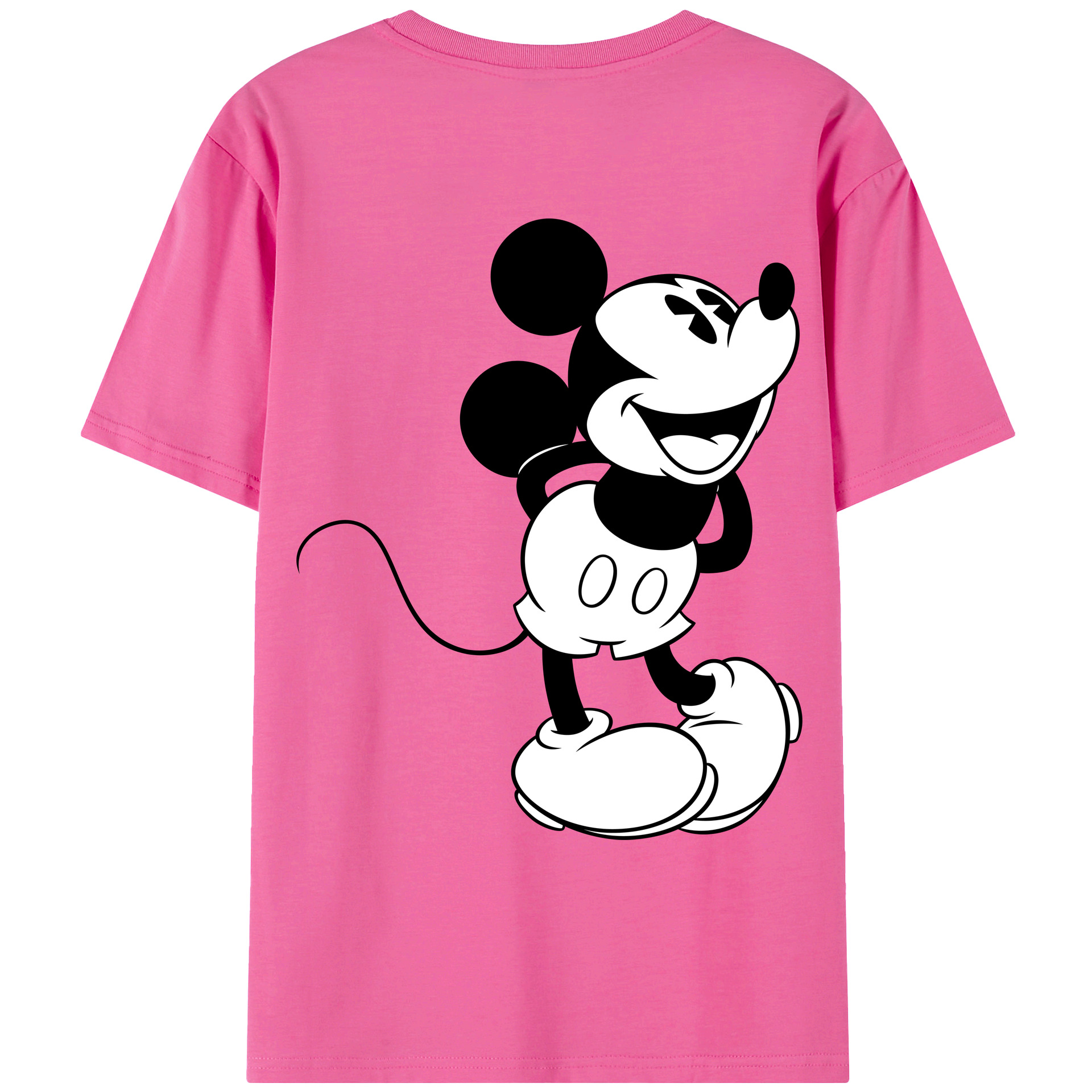 （画像用） ミッキーマウス Mickey Mouse レディース半袖Tシャツ(バックプリント)